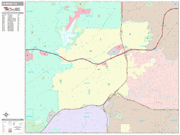 La Mesa Wall Map Premium Style